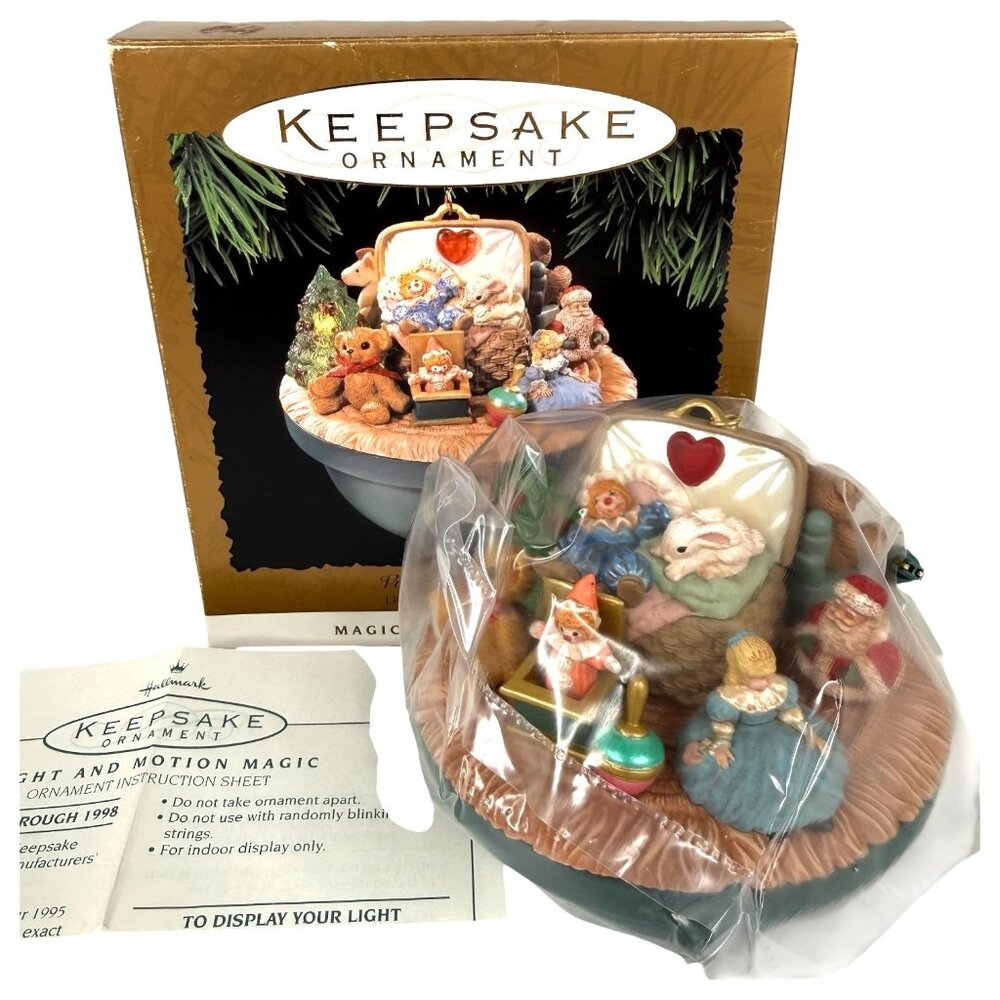 Hallmark Keepsake Ornament Victorian Toy Box Magic Light‎ Motion 1995 Christmas